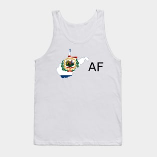 West Virginia Flag State Outline AF (black) Tank Top